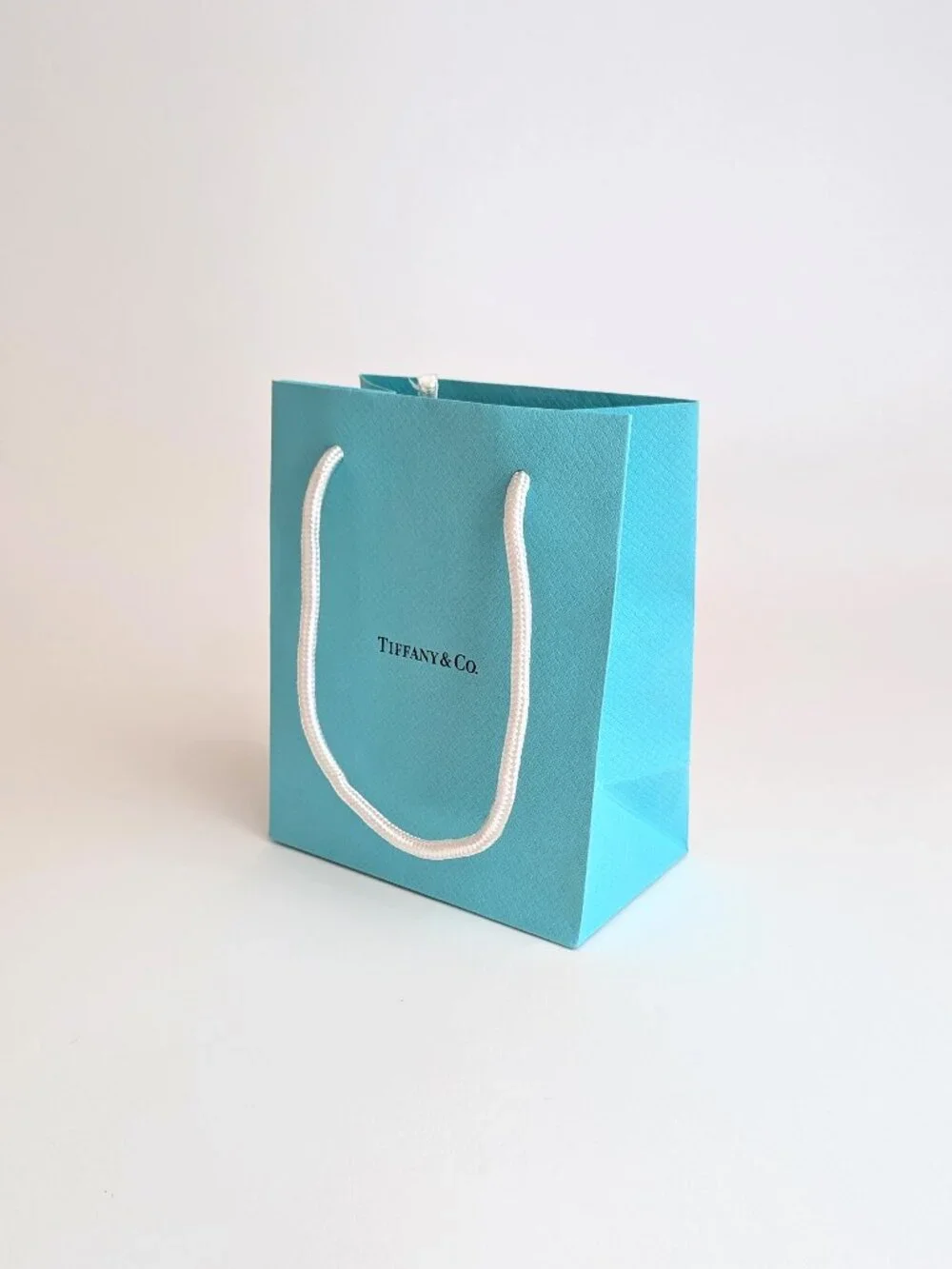 Authentic Tiffany & Co. Mini Blue Shopping Gift Bag (5